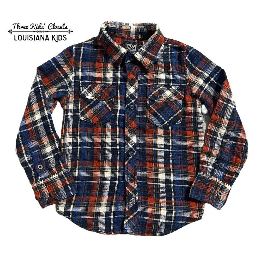 Micros Sz S (4) Flannel Plaid Button Down Shirt